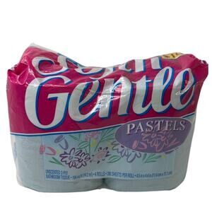 Vintage Lot of 2 Rolls of Blue Toilet Paper~ Soft and Gentle Rare Find!